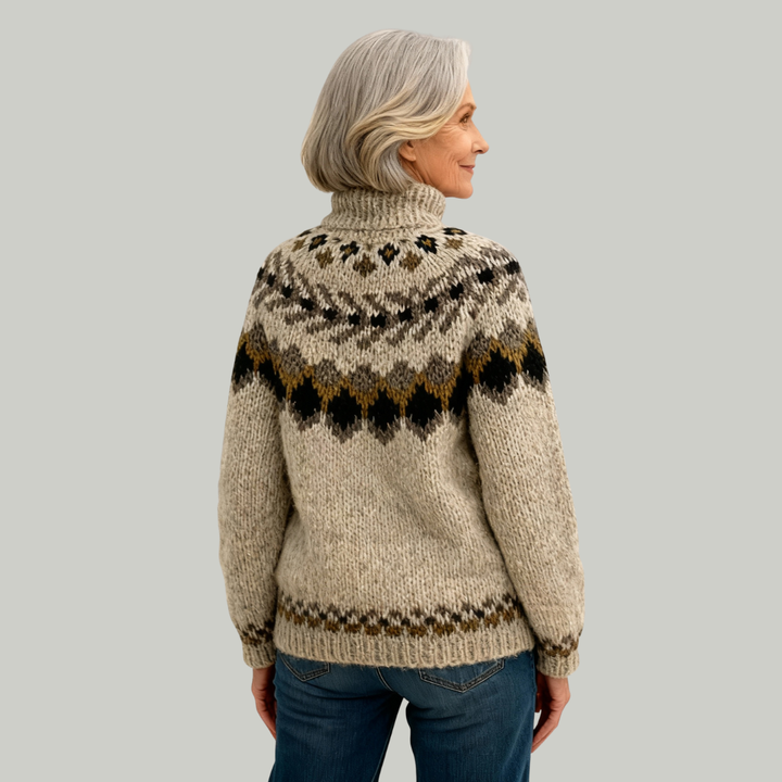 Laera & Cole - Classic Icelandic Wool Knit Sweater