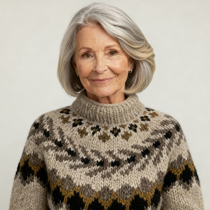 Laera & Cole - Classic Icelandic Wool Knit Sweater
