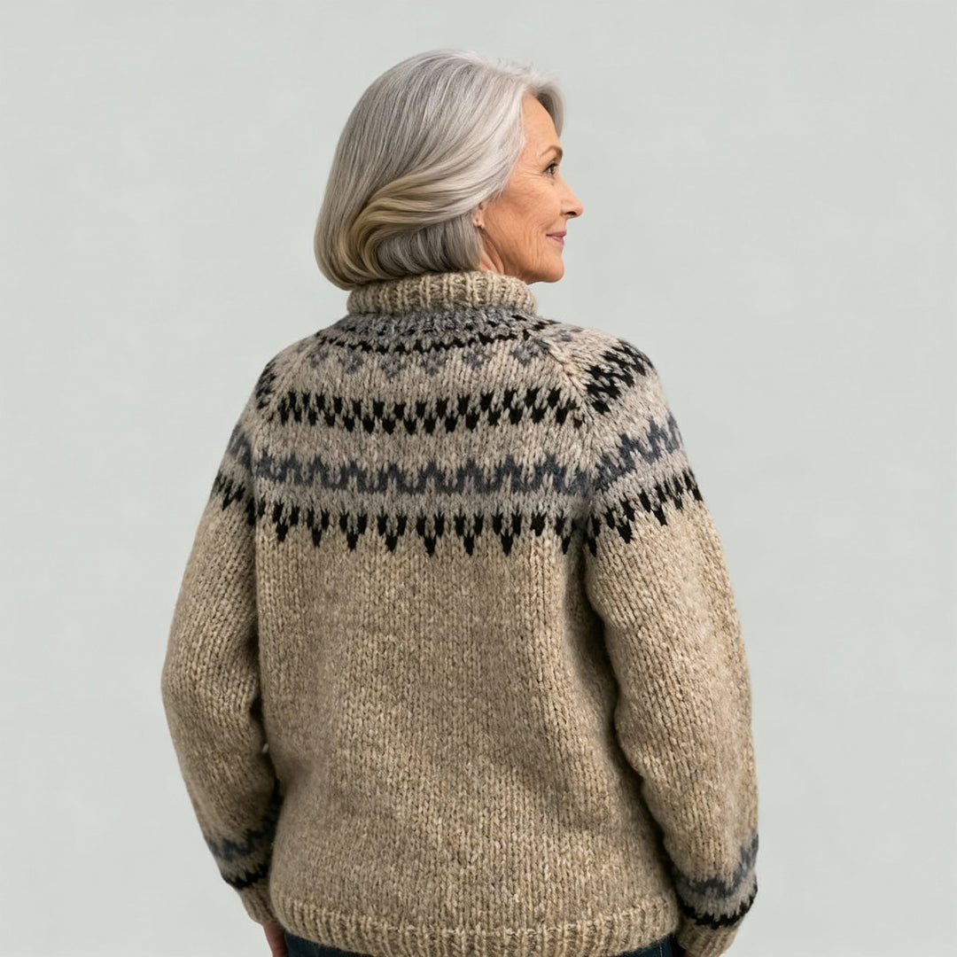Laera & Cole - Classic Icelandic Wool Knit Sweater