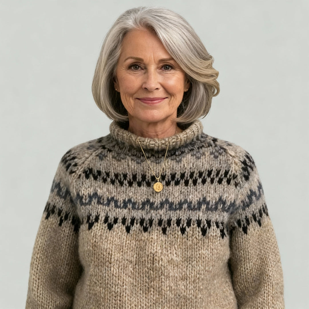 Laera & Cole - Classic Icelandic Wool Knit Sweater