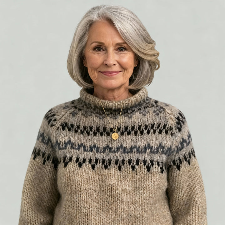 Laera & Cole - Classic Icelandic Wool Knit Sweater