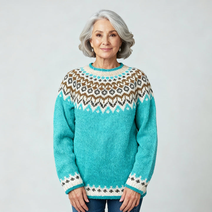 Laera & Cole - Classic Icelandic Wool Knit Sweater