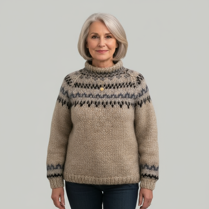 Laera & Cole - Classic Icelandic Wool Knit Sweater