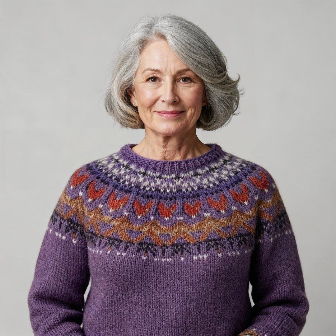 Laera & Cole - Classic Icelandic Wool Knit Sweater