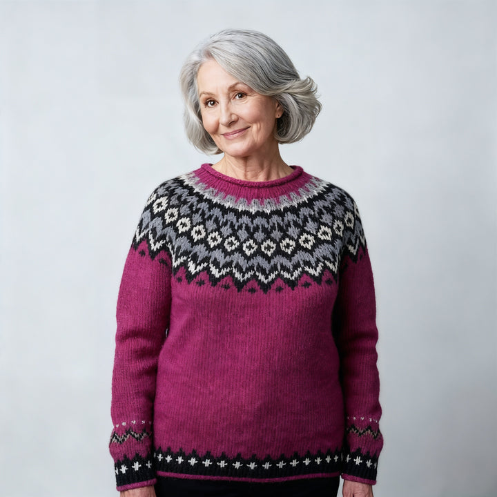 Laera & Cole - Classic Icelandic Wool Knit Sweater