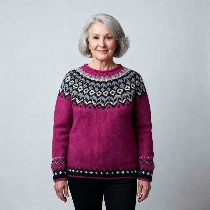 Laera & Cole - Classic Icelandic Wool Knit Sweater